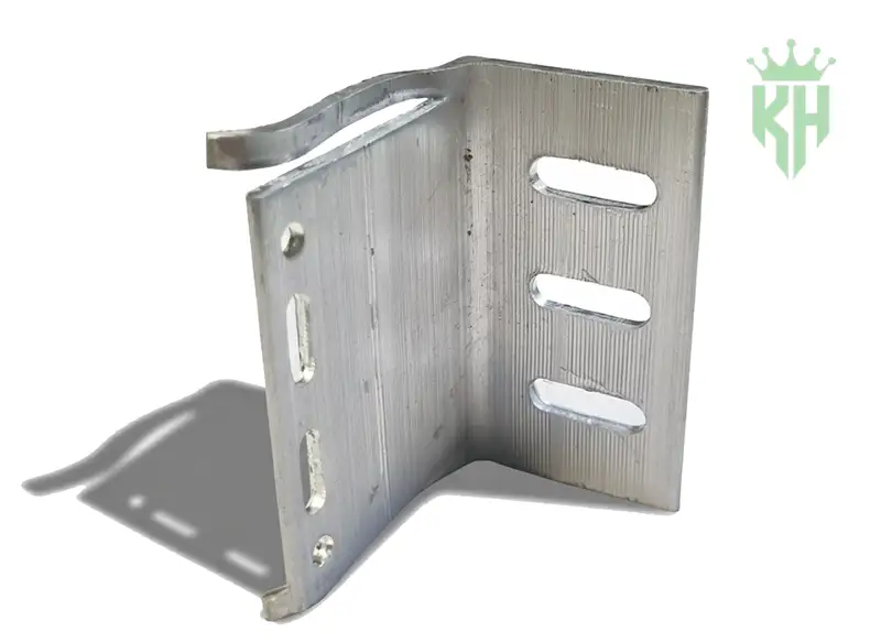 براکت آلومینیومی طول 8 سانت گیره دار 3*60*40 میلی متر 